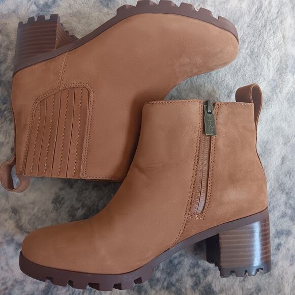 Vionic Wilma Waterproof Ankle Boot Toffee Nubuck Womens Size 5 - Picture 7 of 11